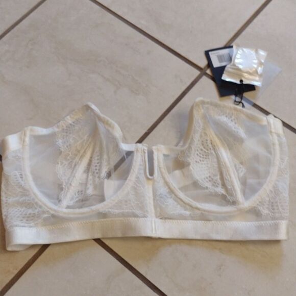 *FinalPrice* NWT Thistle and Spire Mirage Strap Optional Bustier Ivory White 38E - Picture 2 of 9